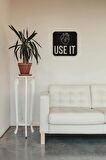 Use It Heart Kalbini Kullan Duvar Tablosu Ahşap Duvar Yazısı Lazer Duvar Süsü