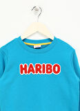 Haribo İşlemeli Erkek Çocuk Turkuaz Sweatshırt HRBTXT308 Haribo Çocuk Sweatshirt