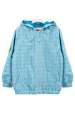 Erkek Çocuk Normal Kalıp Kapüşonlu Rüzgara Dayanıklı Rüzgarlık - Açık Mavi | 8 Yaş