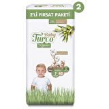 Baby Turco Doğadan 2'li Ekonomik Fırsat Paketi Bebek Bezi 7 Numara Xxlarge 80 Adet