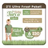 Baby Turco Doğadan 6 Numara X Large 230'lu Külot Bez