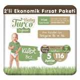 Baby Turco Doğadan 5 Numara Junior 116'lı Külot Bez