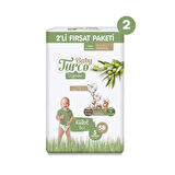 Baby Turco Doğadan 2'li Ekonomik Fırsat Paketi Külot Bez 5 Numara Junior 116 Adet