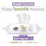 Turco Doğadan Pratik Yüzey Temizlik Havlusu Lavanta 8x100 (800 Yaprak)