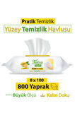 Turco Doğadan Pratik Yüzey Temizlik Havlusu Limon 8x100 (800 Yaprak)