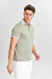 Erkek Haki %100 Pamuk Serin Tutan Fit Polo Yaka T-shirt