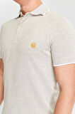 Erkek Bej %100 Pamuk Serin Tutan Fit Polo Yaka T-shirt