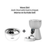 Wero 2in1 Kameralı, Wi-Fi Destekli Akıllı Otomatik Kedi & Köpek Mama ve Su Kabı Seti (FW2-C)