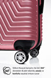 G&D Polo Suitcase Abs 3'lü Gül Kurusu Lüx Valiz Seyahat Seti 600.08-set