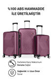 G&D Polo Suitcase Abs 3'lü Mürdüm Lüx Valiz Seyahat Seti 600.09-set