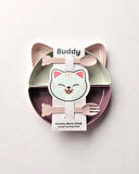 Buddy Kedi Mama Tabağı Seti - Pembe Mor Bej