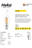 Heka Led Rustik E14 Ampul Kıvrık Uç 6W 3000K Gün Işığı ERD-83