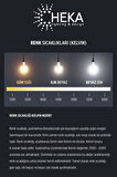 Heka Led Filament Rustik Ampul Kıvrık Uç  6W E14 6500K Beyaz Işık ERD-94