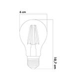 Heka Led Rustik Ampul E27 6W 3000K Gün Işığı ERD-95