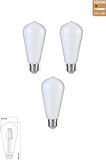 LED Ampul 6W 3000K E27 Gün Işığı 3'lü ERD-234