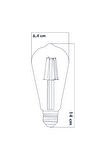 LED Ampul 6W 3000K E27 Gün Işığı 3'lü ERD-234