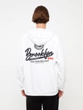 XSIDE Beyaz Uzun Kollu Baskılı Erkek Hoodie