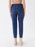 LCW Jeans İNDİGO Yüksek Bel Mom Fit Kadın Jean Pantolon