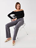 LCW Vision GRİ Straight Fit Kadın Jean Pantolon