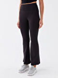 XSIDE ACTIVE SİYAH Kadın Beli Lastikli Düz Tayt Pantolon