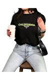 California Baskılı Unisex Oversize T-Shirt