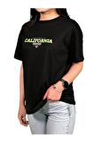 California Baskılı Unisex Oversize T-Shirt