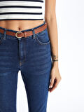 LCW Jeans İNDİGO Beli Kemerli Jüpiter Süper Skinny Fit Kadın Jean Pantolon