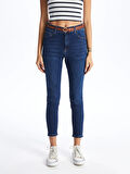 LCW Jeans İNDİGO Beli Kemerli Jüpiter Süper Skinny Fit Kadın Jean Pantolon