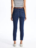 LCW Jeans İNDİGO Beli Kemerli Jüpiter Süper Skinny Fit Kadın Jean Pantolon