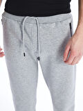 LCW Casual Gri Slim Fit Erkek Kalın Eşofman Altı