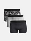 LC WAIKIKI Siyah Standart Kalıp Pamuklu Esnek Erkek Boxer 3'lü