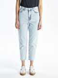 LCW Modest Indigo Mom Fit Kadın Jean Pantolon