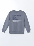 Bisiklet Yaka Baskılı Erkek Çocuk Sweatshirt_W4LQ15Z4-HDE_8684141543750_6-7 Yaş