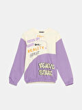 Bisiklet Yaka Baskılı Kız Çocuk Sweatshirt_W4LQ29Z4-GNG_8684141545938_5-6 Yaş