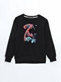 Bisiklet Yaka Baskılı Erkek Çocuk Sweatshirt_W4LR66Z4-HEG_8684141548724_11-12 Yaş