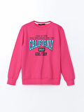 Bisiklet Yaka Uzun Kollu Baskılı Kız Çocuk Sweatshirt_W4LR71Z4-GS5_8684141549707_7-8 Yaş