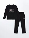 Bisiklet Yaka Baskılı Kadın Pijama Takımı_W4LG27Z8-HEG_8684141658461_S