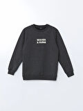 Bisiklet Yaka Baskılı Erkek Çocuk Sweatshirt_W4LF44Z4-HDE_8684141660112_5-6 Yaş