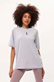 Kadın Spor Baskılı Fitness, Antrenman Fit Spor T-Shirt