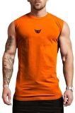 Erkek Nem Emici Hızlı Kuruma Atletik Teknik Performans Sporcu Sıfır Kol T-shirt MG-ATLET