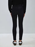 LCW Jeans Siyah Beli Kemerli Jüpiter Süper Skinny Fit Kadın Jean Pantolon