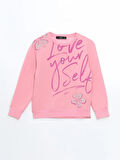 Bisiklet Yaka Baskılı Kız Çocuk Sweatshirt_W4LD61Z4-FSX_8684142336856_7-8 Yaş