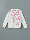 Bisiklet Yaka Baskılı Kız Çocuk Sweatshirt_W4LD61Z4-FDU_8684142336955_8-9 Yaş