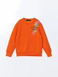 Bisiklet Yaka Baskılı Kız Çocuk Sweatshirt_W4LD62Z4-GNN_8684142337082_12-13 Yaş
