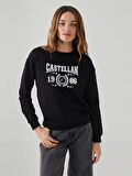 Bisiklet Yaka Baskılı Kadın Sweatshirt_W4LE47Z8-HEG_8684142349559_XS