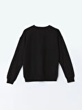 Bisiklet Yaka Baskılı Kadın Sweatshirt_W4LE47Z8-HEG_8684142349566_S