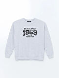 Bisiklet Yaka Baskılı Kadın Sweatshirt_W4LE47Z8-DEK_8684142349610_S