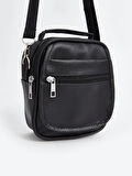 LCW ACCESSORIES SİYAH Deri Görünümlü Erkek Omuz Çantası