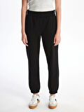 XSIDE Siyah Beli Lastikli Kadın Kalın Jogger Eşofman Altı