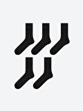 LCW ACCESSORIES Siyah Bambu Erkek Soket Çorap 5'li
